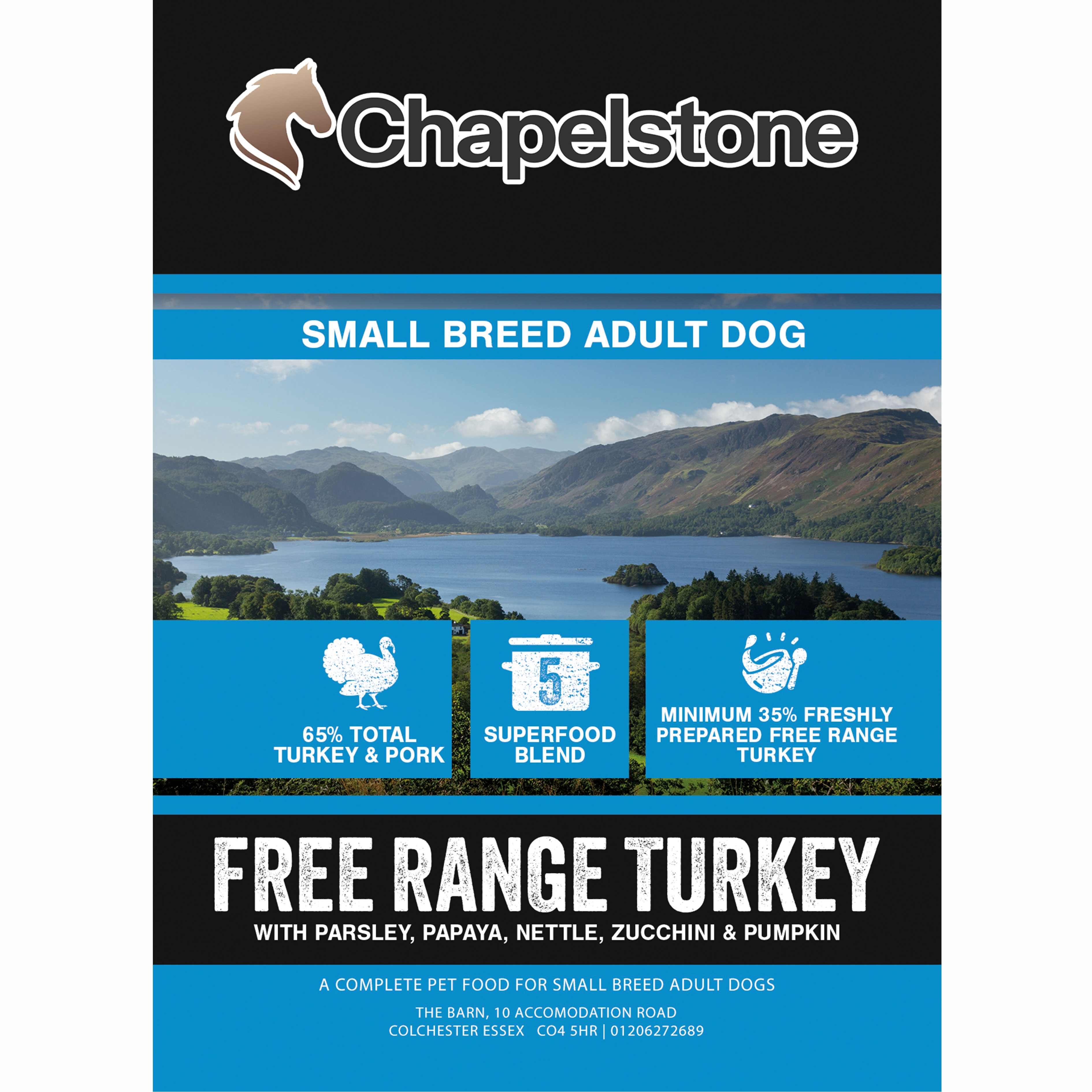 Chapelstone Dog Superfood - Free Range Turkey, Adult, Small Breed