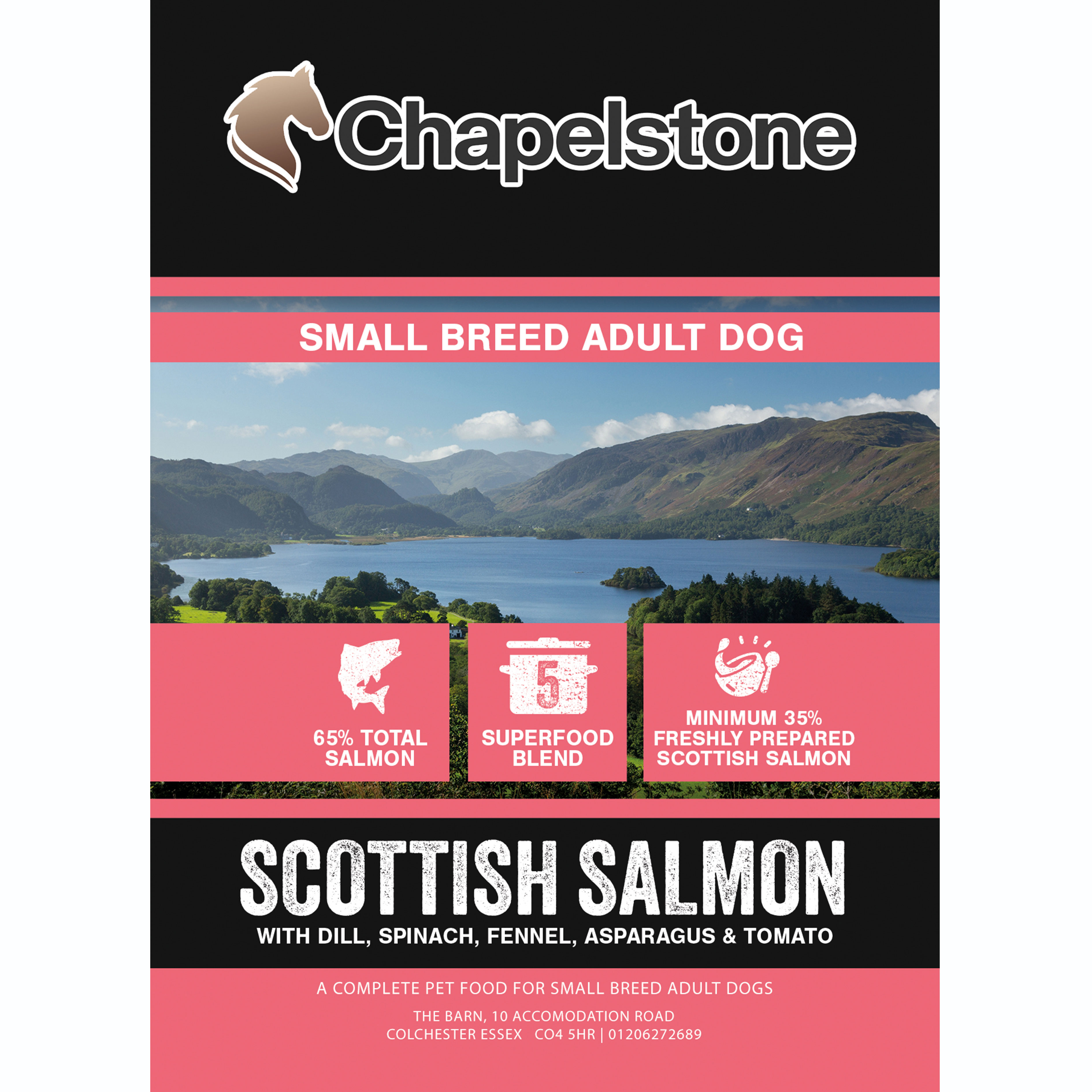 Chapelstone Dog Superfood - Scottish Salmon, small dog, adult