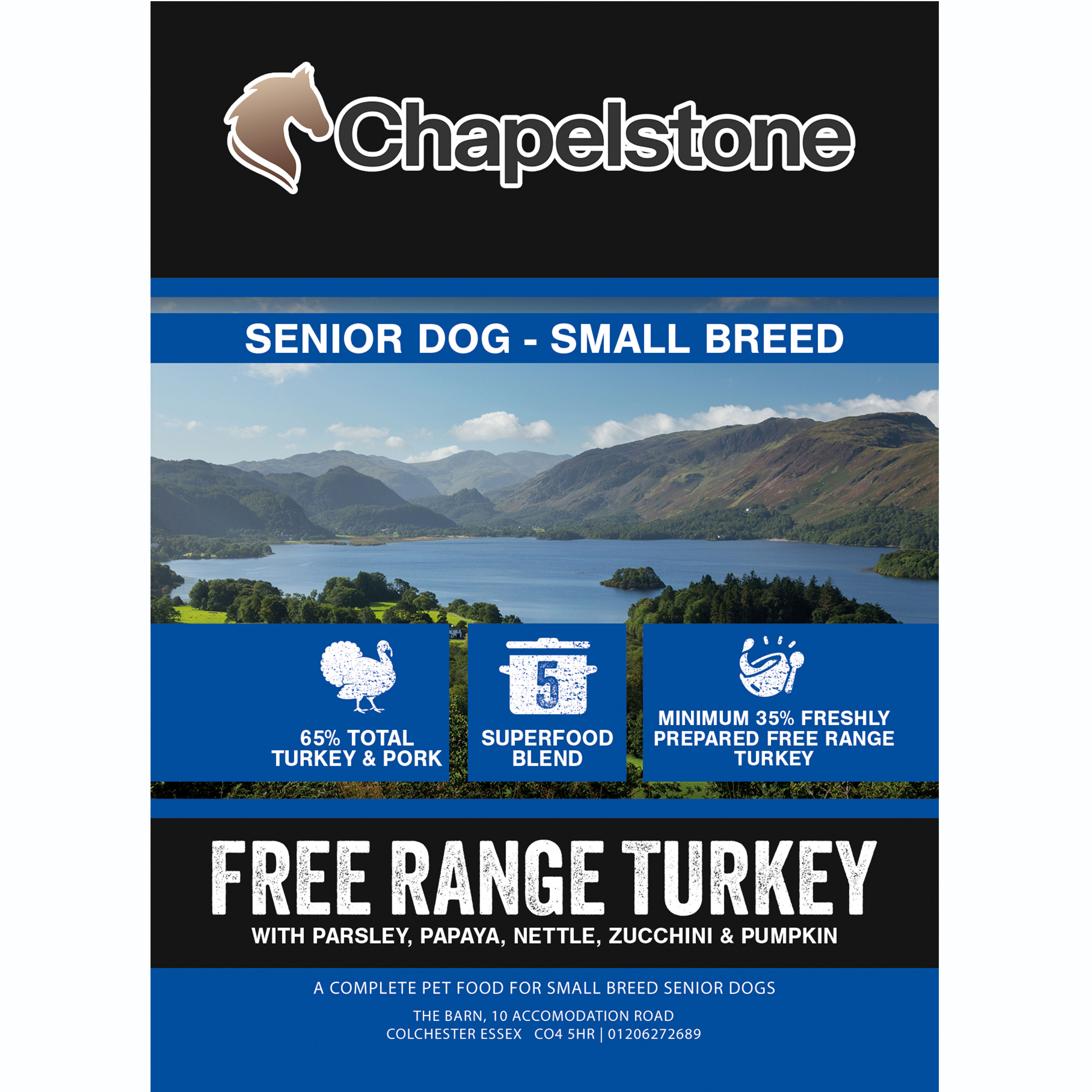 Chapelstone Dog Superfood - Free Range Turkey, Adult, Small Breed Senior