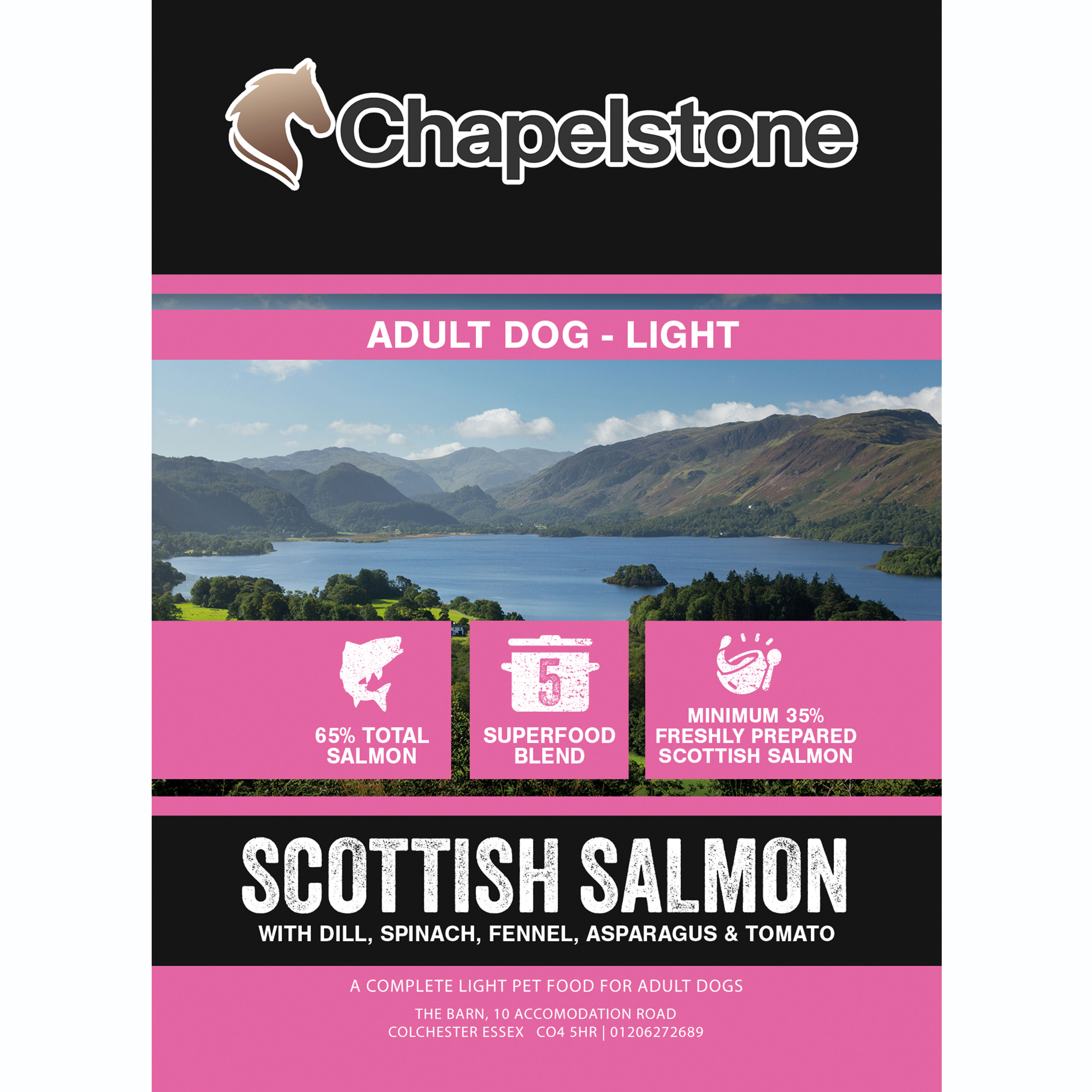 Chapelstone Dog Superfood - Scottish Salmon, Adult, Light