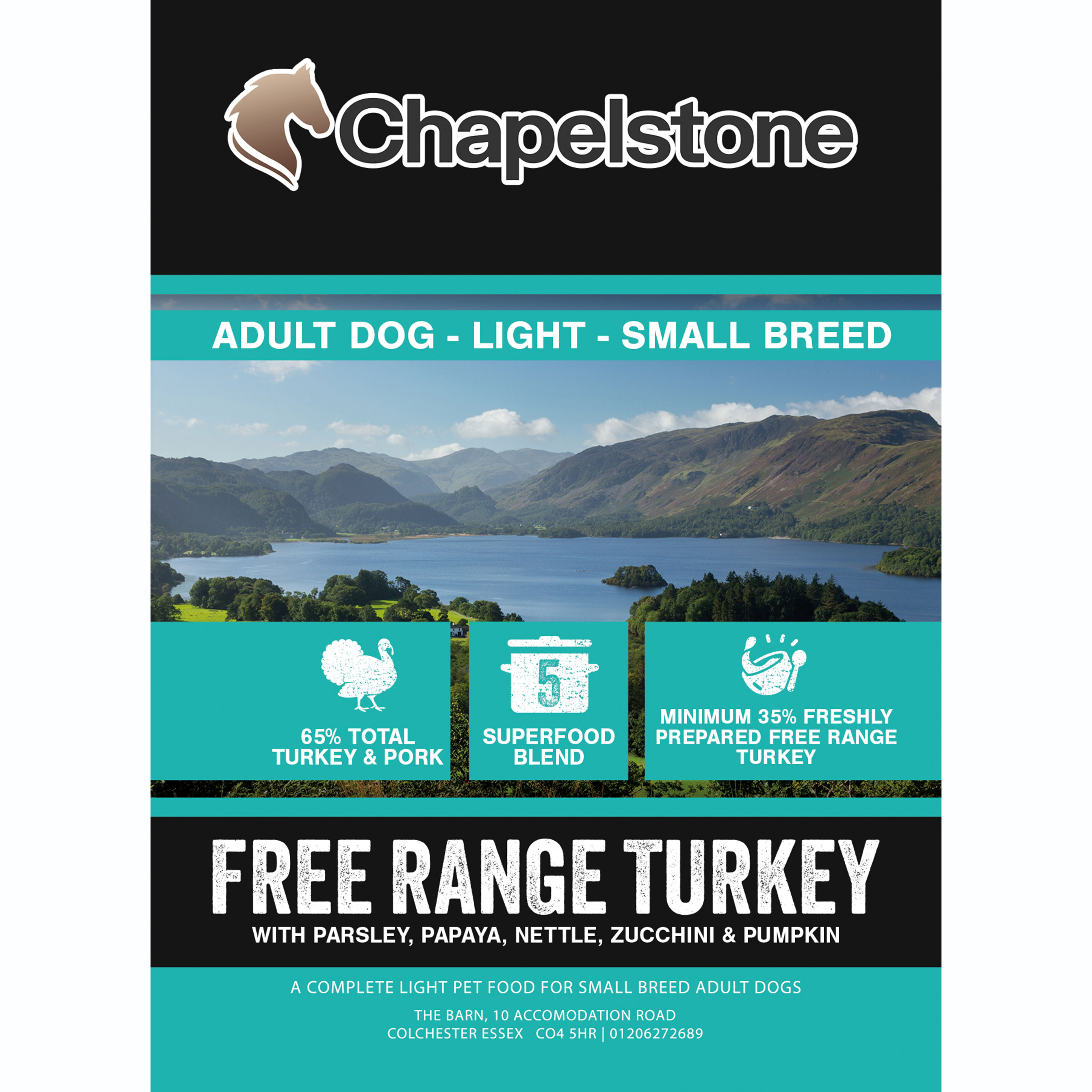 Chapelstone Dog Superfood - Free Range Turkey, Adult Small Breed (Light)